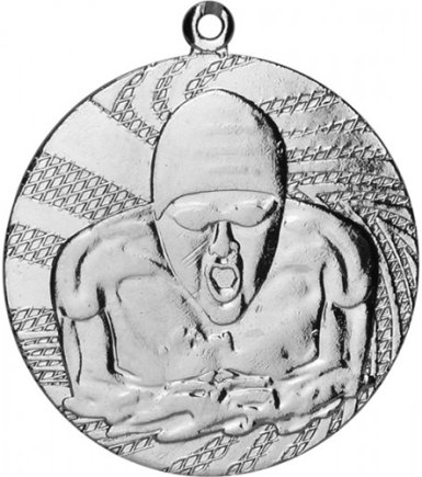 Медаль 40 мм Плавание серебро