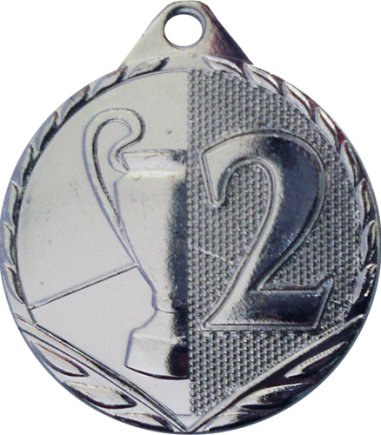 Медаль 45 мм 2 место серебро