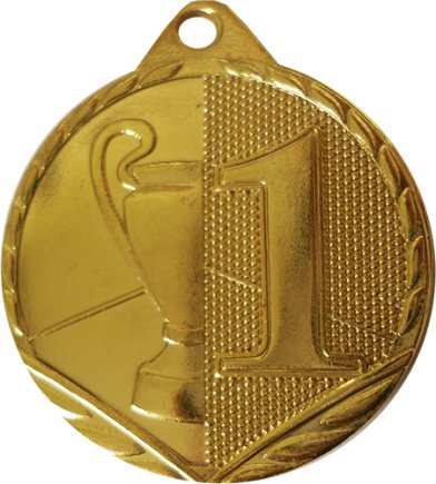 Медаль 45 мм 1 место золото