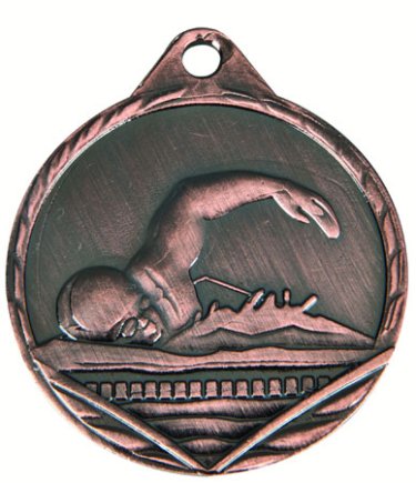 Медаль 45 мм Плавання бронза Розпродаж