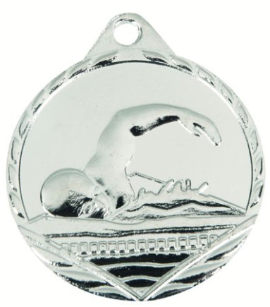 Медаль 45 мм Плавання срібло