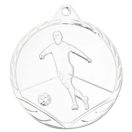 Медаль 45 мм Футболист серебро РАСПРОДАЖА