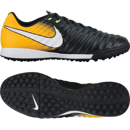 Сороконіжки Nike TiempoX Ligera IV TF 897766-008 колір: чорний/помаранчевий (офіційна гарантія)