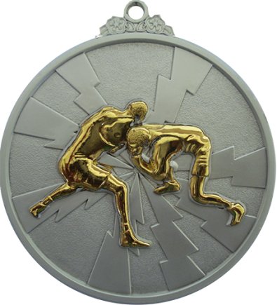 Медаль 65 мм Боротьба срібло