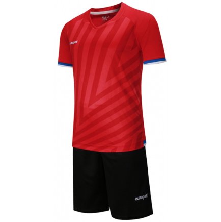 Футбольна форма Europaw mod № 016 колір: червоний/чорний