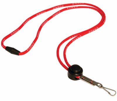 Шнурок для свистка судьи «FOX» 4048R с карабином, цвет: красный