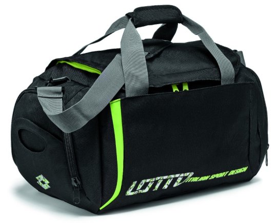 Спортивная сумка Lotto BAG LOGO цвет: чёрный/серый/зелёный