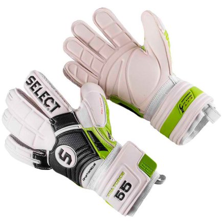 Вратарские перчатки Select 55 Extra Force Grip 2016 цвет: белый