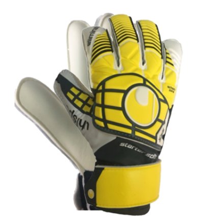 Вратарские перчатки Uhlsport ELIMINATOR STARTER SOFT 100018303-2002 цвет: жёлтый