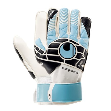 Вратарские перчатки Uhlsport UHLSPORT SOFT RF 101103101 цвет: черно-голубые