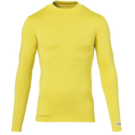 Термобілизна Uhlsport BASELAYER 100307807 компресійна з довгим рукавом колір: жовтий