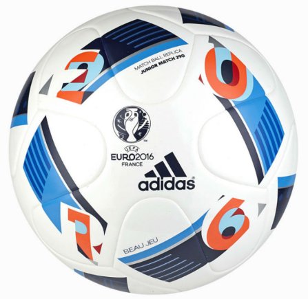 М'яч футбольний Adidas EURO16 Junior Match 290 AC5425 Розмір 4 (офіційна гарантія)
