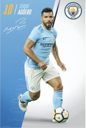 Постер Манчестер Сіті Manchester City F.C. Aguero 24 (Агуеро)