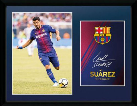 Постер Барселона F.C. Barcelona Suarez (Суарез) в рамке