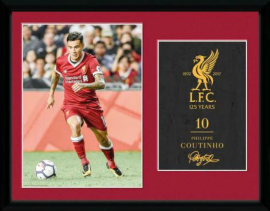 Постер Ливерпуль Liverpool F.C. Coutinho (Коутиньо) в рамке