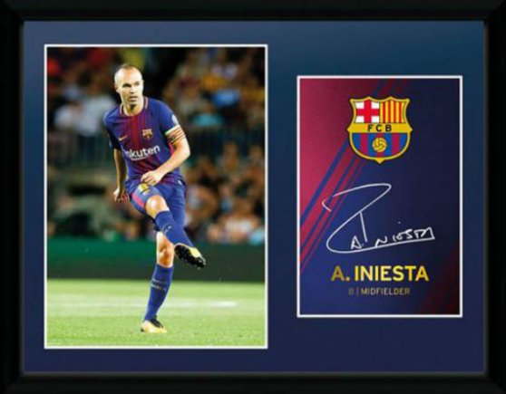 Постер Барселона F.C. Barcelona Iniesta (Иньеста) в рамке