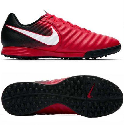 Сороконожки Nike TiempoX Ligera IV TF 897766-616 цвет: красный/черный (официальная гарантия)