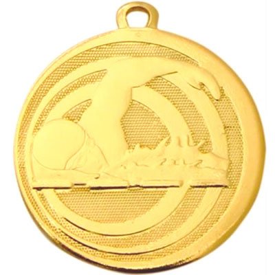 Медаль 45 мм Плаванье золото