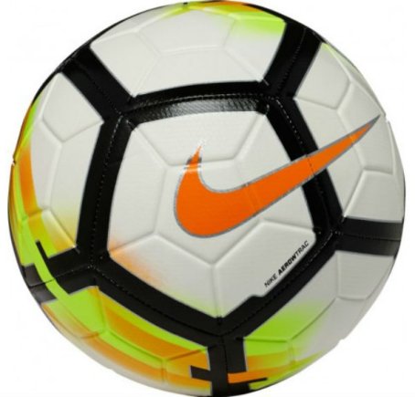 Мяч футбольный Nike STRIKE SC3147-100 размер 5 цвет: белый/чёрный/оранжевый (официальная гарантия)