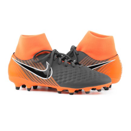 Бутсы Nike Magista OBRA 2 ACADEMY DF FG AH7303-080 цвет: серый/оранжевый