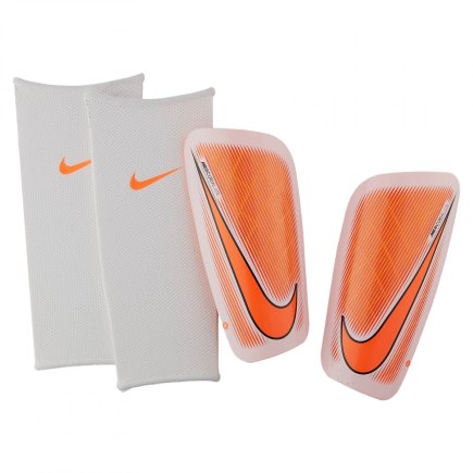 Щитки футбольные Nike Mercurial Lite SP2086-102 цвет: белый, оранжевый