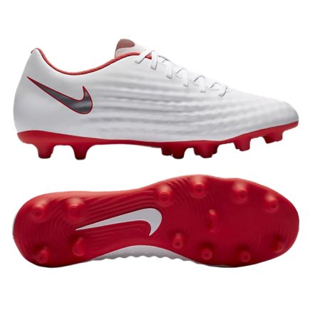 Бутси Nike Magista Obra 2 Club FG AH7302-107 колір: білий, червоний (Офіційна гарантія)