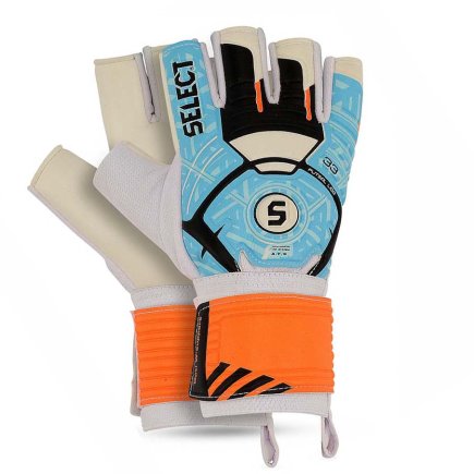 Вратарские перчатки для футзала Select 33 Futsal Liga 2018 бело-голубые