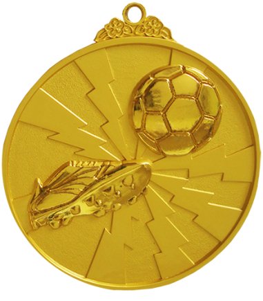Медаль 65 мм Футбол золото