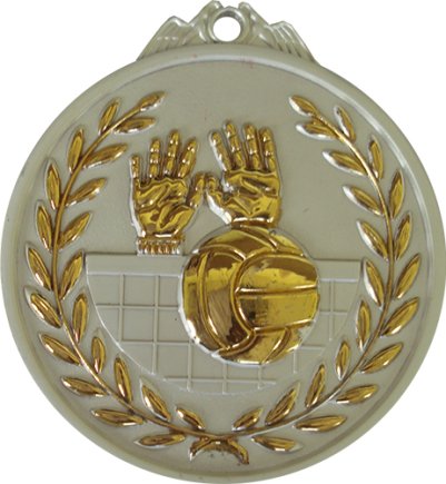 Медаль 65 мм Волейбол серебро