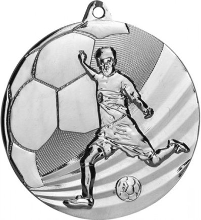 Медаль 50 мм Футбол срібло
