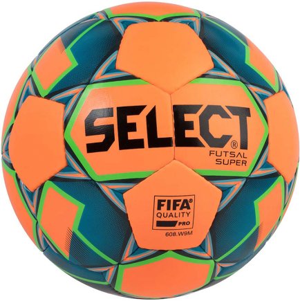 М'яч для футзалу Select Futsal Super FIFA New колір: помаранчевий/синій розмір 4