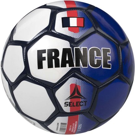 Мяч футбольный Select Classic FB WC France размер 4 бело-синий (официальная гарантия)