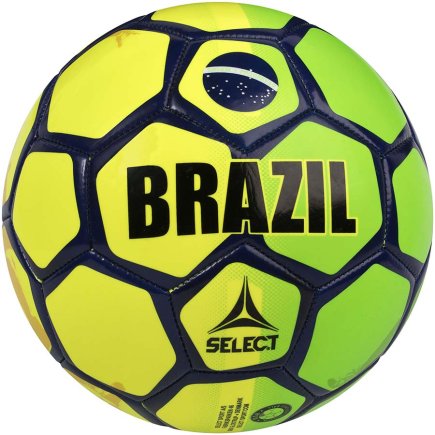 Мяч футбольный Select Classic FB WC Brazil размер 4 салатовый/желтый (официальная гарантия)