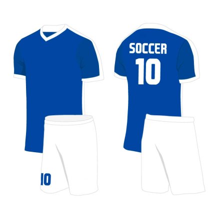 Комплект футбольной формы Prime цвет: синий/белый Комплект футбольной формы Prime цвет: синий/белый