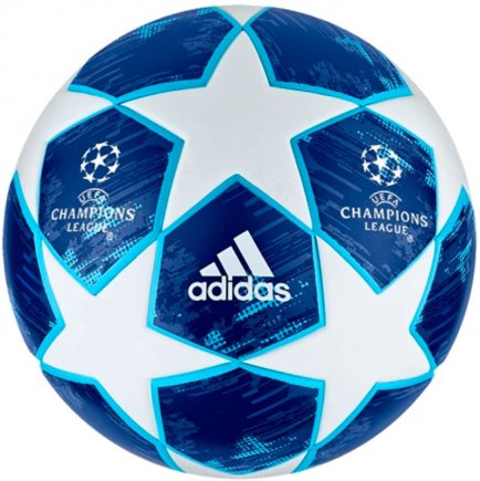 М'яч футбольний Adidas Finale 18 Top Training CW4134 колір: білий/синій Розмір 5 (офіційна гарантія)
