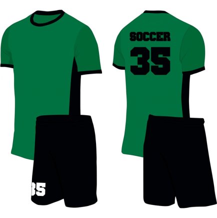 Комплект футбольной формы Dallas цвет: зеленый/черный Комплект футбольной формы Dallas цвет: зеленый/черный