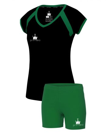 Комплект женской формы Nile цвет: черный/зеленый