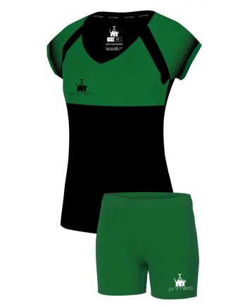 Комплект женской формы Scozia цвет: черный/зеленый
