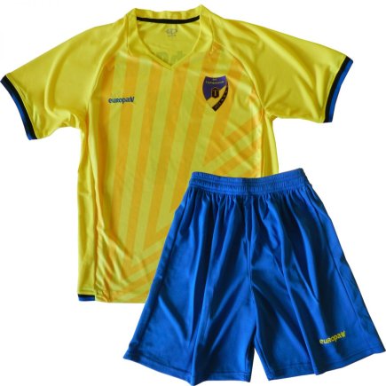Футбольная форма Europaw mod № 016 цвет: желтый/синий с нанесением на заказ