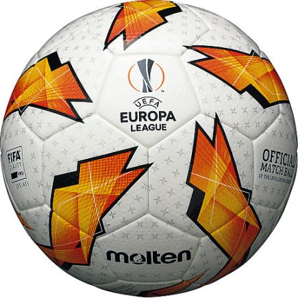 Мяч футбольный Molten Official Match Ball of The UEFA Europa League F5U5003-G18 размер 5 бело-оранжевый (официальная гарантия)