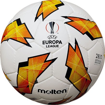 Мяч футбольный Molten Official Match Ball of The UEFA Europa League Replica F5U2810-G18 размер 5 бело-оранжевый