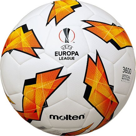 Мяч футбольный Molten Official Match Ball of The UEFA Europa League Replica F5U3600-G18 размер 5 бело-оранжевый