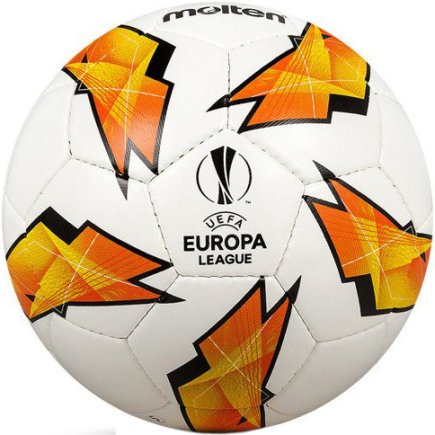 Мяч футбольный Molten Official Match Ball of The UEFA Europa League Replica F4U1710-G18 размер 4 бело-оранжевый