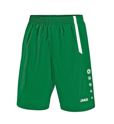 Шорты Jako Shorts Turin 4462-06-1 детские цвет: зеленый/белый