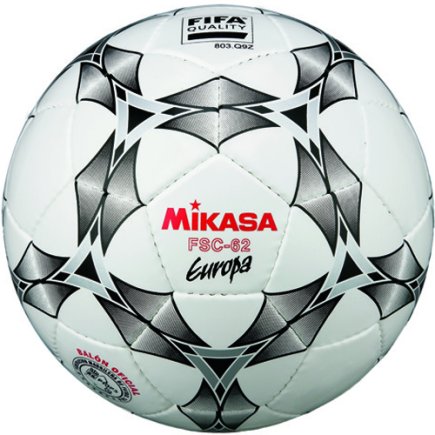 М'яч для футзалу Mikasa FSC62 EUROPA FIFA біло-чорний розмір 4