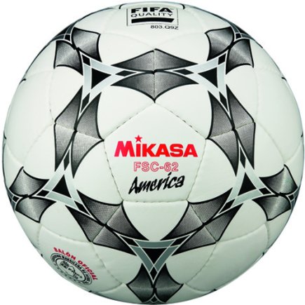 М'яч для футзалу Mikasa FSC62 AMERICA біло-чорний розмір 4