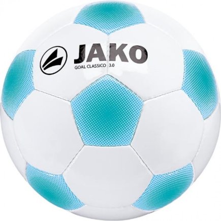 Мяч футбольный Jako Goal Classico 3.0 размер 3 2306-07 цвет: белый/голубой