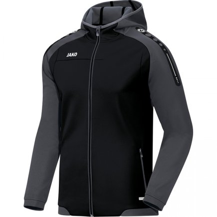 Куртка с капюшоном Jako Hoodie Jacket Champ 6817-21 цвет: черный/антрацит