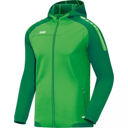 Куртка с капюшоном Jako Hoodie Jacket Champ 6817-22 цвет: зеленый/темно-зеленый