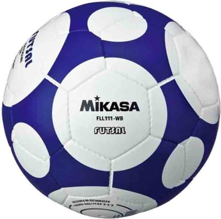 Мяч для футзала Mikasa FLL111-WB бело-синий (официальная гарантия) размер 4